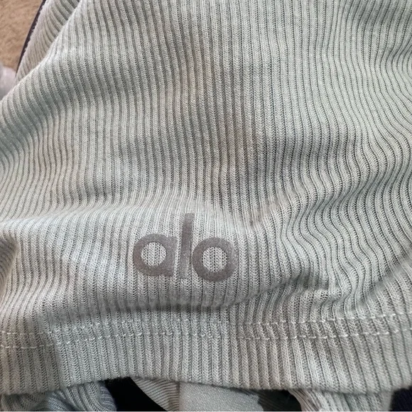 Alo Yoga Blue Knit Ribbed Knot Bra - Picture 5 of 5